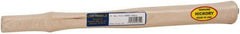 Made in USA - 16" Long Replacement Handle for Ball Pein, Machinist & Riveting Hammers - 1-1/16" Eye Length x 19/32" Eye Width, Hickory, Material Grade Type A - Apex Tool & Supply