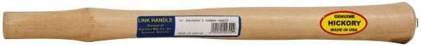 Made in USA - 16" Long Replacement Handle for Blacksmith Hammers - 1" Eye Length x 3/4" Eye Width, Hickory, 3 to 4 Lb Capacity, Material Grade Type A - Apex Tool & Supply