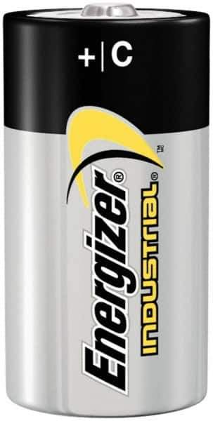 Energizer - Size C, Alkaline, 72 Pack, Standard Battery - 1.5 Volts, Flat Terminal, LR14, ANSI, IEC Regulated - Apex Tool & Supply