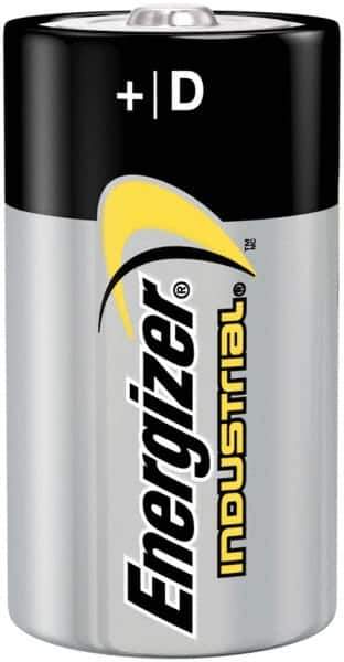 Energizer - Size D, Alkaline, 72 Pack, Standard Battery - 1.5 Volts, Flat Terminal, LR20, ANSI, IEC Regulated - Apex Tool & Supply