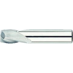 3/8 Dia. x 2 Overall Length 2-Flute Square End Solid Carbide SE End Mill-Round Shank-Center Cut-TiAlN - Apex Tool & Supply