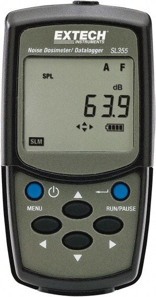 Extech - A and C Frequency Weight, LCD Display Noise Dosimeter - 60 to 130 and 70 to 140 Decibels - Apex Tool & Supply