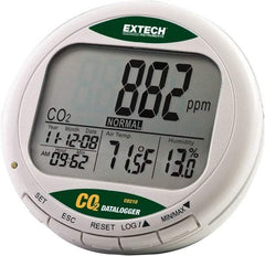 Extech - -14 to 140°F, 0 to 99.9% Humidity Range, Air Quality Monitor - Apex Tool & Supply