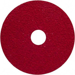 Norton - 4-1/2" Diam 7/8" Hole 24 Grit Fiber Disc - Very Coarse Grade, Ceramic Alumina - Apex Tool & Supply