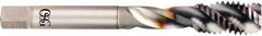 OSG - M16x2.00 Metric Coarse 3 Flute 6H Modified Bottoming Spiral Flute Tap - Powdered Metal, TiCN Finish, 110mm OAL, Right Hand Flute, Right Hand Thread, D7, Series 16500 - Apex Tool & Supply