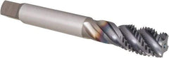 OSG - M20x2.50 Metric Coarse 4 Flute 6H Modified Bottoming Spiral Flute Tap - Powdered Metal, TiCN Finish, 140mm OAL, Right Hand Flute, Right Hand Thread, D7, Series 16500 - Apex Tool & Supply