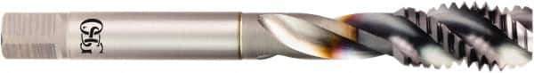 OSG - 7/8-14 UNF 4 Flute 3B Modified Bottoming Spiral Flute Tap - Powdered Metal, TiCN Finish, 125mm OAL, Right Hand Flute, Right Hand Thread, H4, Series 16505 - Apex Tool & Supply