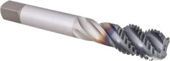 OSG - 3/4-10 UNC 4 Flute 2B Modified Bottoming Spiral Flute Tap - Powdered Metal, TiCN Finish, 125mm OAL, Right Hand Flute, Right Hand Thread, H5, Series 16505 - Apex Tool & Supply