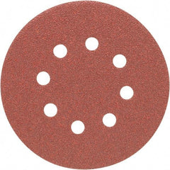 Porter-Cable - 5" Diam, 100 Grit Zirconia Alumina Adhesive PSA Disc - Fine Grade, Tan, C Weighted Backing, Flexible, 15,000 Max RPM - Apex Tool & Supply