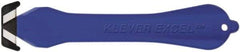 Klever Innovations - Fixed Safety Cutter - 1-1/4" Carbon Steel Blade, Blue Plastic Handle, 1 Blade Included - Apex Tool & Supply