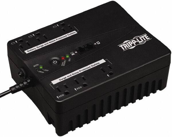 Tripp-Lite - 15 Amp, 350 VA, Flat Pack Mount Standby Backup Uninterruptible Power Supply - Backup 3.1 min with Full Load & 12 min with Half Load, 120 VAC Input & Output, 180 Watt Output, 1 Phases, 6 Outlets - Apex Tool & Supply
