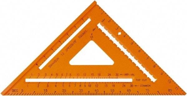 SAVAGE by SWANSON - 12" Blade Length x 12" Base Length, Rafter Square - 1/4" Graduation - Apex Tool & Supply