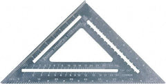 SAVAGE by SWANSON - 12" Blade Length x 12" Base Length, Aluminum Rafter Square - 1/4" Graduation - Apex Tool & Supply