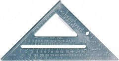 SAVAGE by SWANSON - 7" Blade Length x 7" Base Length, Aluminum Rafter Square - 1/8" Graduation - Apex Tool & Supply