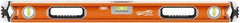 SAVAGE by SWANSON - 32" Long 3 Vial Box Beam Level - Aluminum, Orange - Apex Tool & Supply