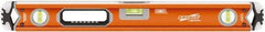 SAVAGE by SWANSON - 24" Long 3 Vial Box Beam Level - Aluminum, Orange - Apex Tool & Supply