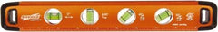 SAVAGE by SWANSON - Magnetic 11" Long 4 Vial Torpedo Level - Aluminum, Orange - Apex Tool & Supply