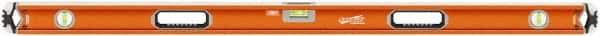 SAVAGE by SWANSON - 54" Long 3 Vial Box Beam Level - Aluminum, Orange - Apex Tool & Supply