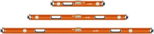 SAVAGE by SWANSON - 24" & 48" & 78" Long 3 Vial Box Beam Level - Aluminum, Orange - Apex Tool & Supply