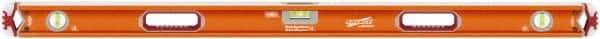 SAVAGE by SWANSON - Magnetic 48" Long 3 Vial Box Beam Level - Aluminum, Orange - Apex Tool & Supply