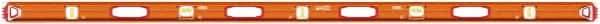 SAVAGE by SWANSON - Magnetic 78" Long 3 Vial I-Beam Level - Aluminum, Orange - Apex Tool & Supply
