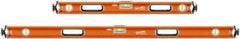 SAVAGE by SWANSON - 32" & 54" Long 3 Vial Box Beam Level - Aluminum, Orange - Apex Tool & Supply