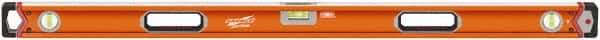 SAVAGE by SWANSON - 48" Long 3 Vial Box Beam Level - Aluminum, Orange - Apex Tool & Supply