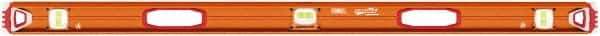 SAVAGE by SWANSON - Magnetic 48" Long 3 Vial I-Beam Level - Aluminum, Orange - Apex Tool & Supply