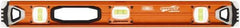 SAVAGE by SWANSON - 24" Long 3 Vial I-Beam Level - Aluminum, Orange - Apex Tool & Supply