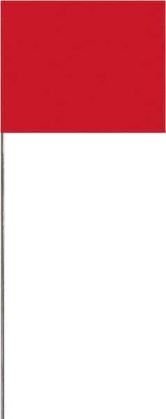 SAVAGE by SWANSON - 2" High x 3" Wide, Red PVC Marking Flag - 16" Overall Height - Apex Tool & Supply