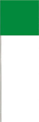 SAVAGE by SWANSON - 2" High x 3" Wide, Green PVC Marking Flag - 16" Overall Height - Apex Tool & Supply