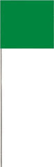SAVAGE by SWANSON - 2" High x 3" Wide, Lime PVC Marking Flag - 15" Overall Height - Apex Tool & Supply