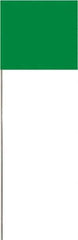 SAVAGE by SWANSON - 2" High x 3" Wide, Lime PVC Marking Flag - 16" Overall Height - Apex Tool & Supply