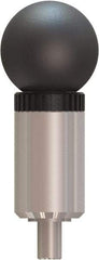 Made in USA - 5/16" Pin Diam, 0.61" Usable Length, Ball Knob Handle Quick Release Pin - 3.53" OAL - Apex Tool & Supply