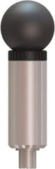 Made in USA - 1/2" Pin Diam, 0.57" Usable Length, Ball Knob Handle Quick Release Pin - 4.4" OAL - Apex Tool & Supply