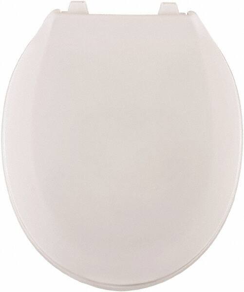 CENTOCO - 16-3/4 Inch Long, 2 Inch Inside Width, Polypropylene, Regular, Closed Front with Cover, Toilet Seat - 14 Inch Outside Width, Commercial, Hotel-Motel, Institutional Installation, White - Apex Tool & Supply