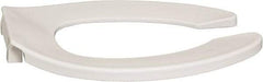 CENTOCO - 17.88 Inch Long, 1 Inch Inside Width, Polypropylene, Elongated, Open Front without Cover, Toilet Seat - 14 Inch Outside Width, Residential, Commercial, Health Care, Industrial, Institutional Installation, White - Apex Tool & Supply