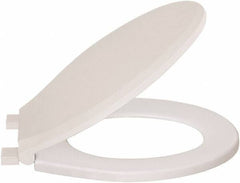 CENTOCO - 16-3/4 Inch Long, 1-3/4 Inch Inside Width, Polypropylene, Regular, Closed Front with Cover, Toilet Seat - 14 Inch Outside Width, Residential Installation, White - Apex Tool & Supply