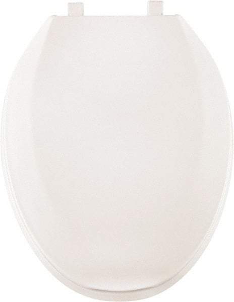 CENTOCO - 18.9 Inch Long, 2 Inch Inside Width, Polypropylene, Elongated, Closed Front with Cover, Toilet Seat - 14 Inch Outside Width, Residential, Commercial, Health Care, Industrial, Institutional Installation, White - Apex Tool & Supply