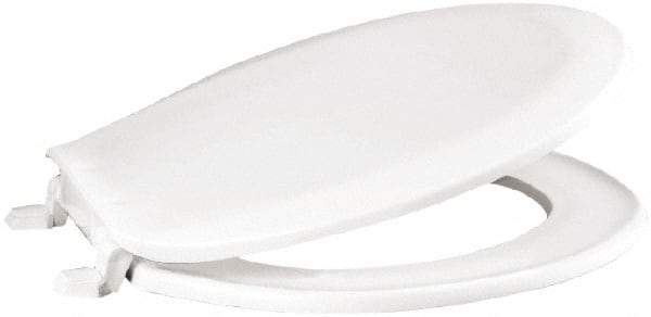 CENTOCO - 16.9 Inch Long, 2 Inch Inside Width, Polypropylene, Regular, Closed Front with Cover, Toilet Seat - 14 Inch Outside Width, Residential Installation, White - Apex Tool & Supply