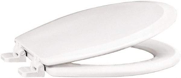 CENTOCO - 16-1/4 Inch Long, 1-3/4 Inch Inside Width, Polypropylene and Wood Plastic Composite, Regular, Closed Front with Cover, Toilet Seat - 14 Inch Outside Width, Residential Installation, White - Apex Tool & Supply