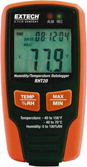 Extech - -40 to 158°F, 0 to 100% Humidity Range, Temp Recorder - Apex Tool & Supply