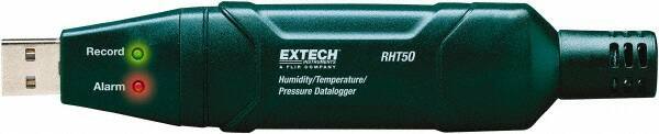 Extech - -40 to 158°F, 0 to 100% Humidity Range, Temp, Pressure Recorder - Apex Tool & Supply