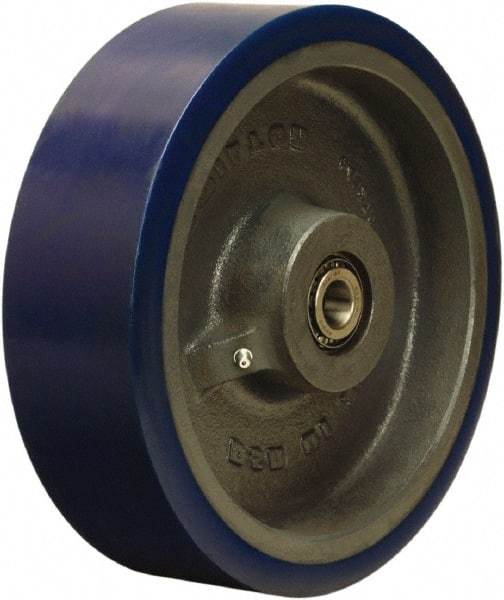 Hamilton - 10 Inch Diameter x 3 Inch Wide, Polyurethane on Cast Iron Caster Wheel - 3,240 Lb. Capacity, 3-1/2 Inch Hub Length, 1-1/4 Inch Axle Diameter, Tapered Roller Bearing - Apex Tool & Supply