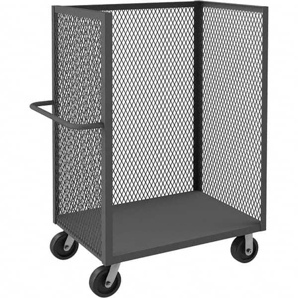 Durham - 2,000 Lb Capacity 1-Shelf 3-Sided Mesh Truck - Apex Tool & Supply