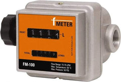 PRO-LUBE - 1" FNPT Port Nutating Disc Flowmeter - 150 Max psi, 4 to 20 GPM, Aluminum - Apex Tool & Supply