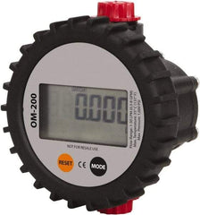 PRO-LUBE - 1/2" FNPT Port Oval Gear Flowmeter with Local Display - 1000 Max psi, 0.3 to 8 GPM, Aluminum - Apex Tool & Supply