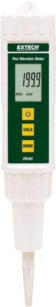 Extech - 10Hz to 1kHz (mm), LCD Vibration Meter Pen - 4 AAA Batteries - Apex Tool & Supply