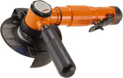 Dotco - 4-1/2" Wheel Diam, 11,500 RPM, Pneumatic Cutoff & Cutoff-Grinder Tool - Right Angle Handle, 1/4" Inlet - Apex Tool & Supply