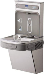 ELKAY - 8 GPH Cooling Capacity Barrier Free Wall Mounted Water Cooler & Fountain - Bottle Filling, 20 to 105 psi, 0.20 hp, Stainless Steel - Apex Tool & Supply